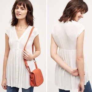 🎄Anthropologie White Tunic Blouse